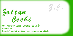 zoltan csehi business card